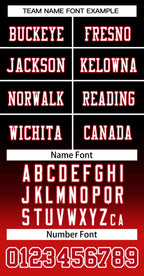 Custom Black Red-White Gradient Fashion Personalized Team Football Jersey