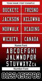 Custom Red Black-White Gradient Fashion Personalized Team Football Jersey