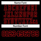 Custom Black Black-Red Classic Style Authentic Football Jersey