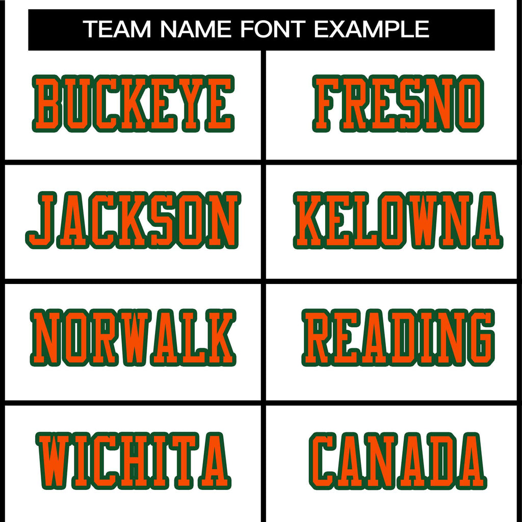Custom White Orange-Kelly Green Classic Style Authentic Football Jersey