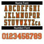 Custom White Orange-Kelly Green Classic Style Authentic Football Jersey