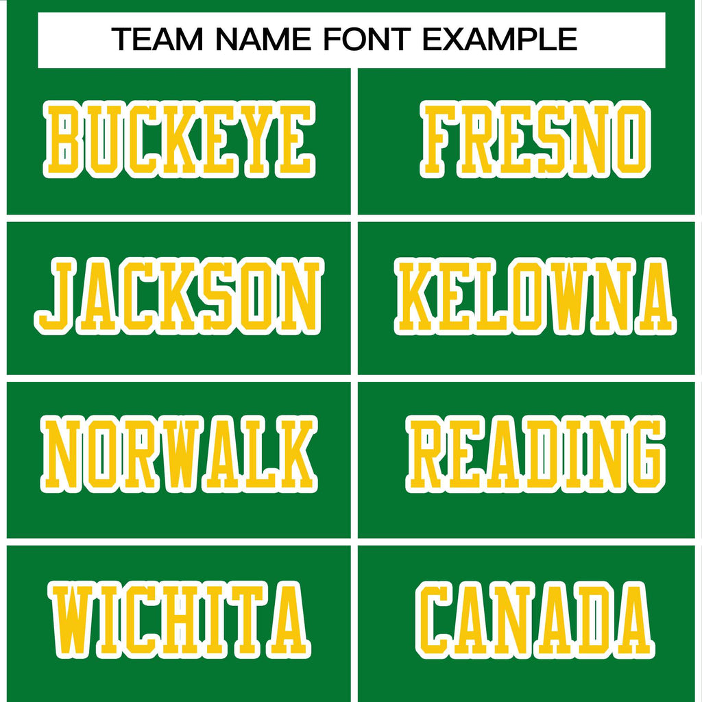 Custom Kelly Green Gold-White Classic Style Authentic Football Jersey
