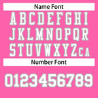 Custom Rose Pink White-Gray Classic Style Authentic Football Jersey