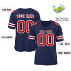 Custom Navy Red-White Classic Style Authentic Football Jersey