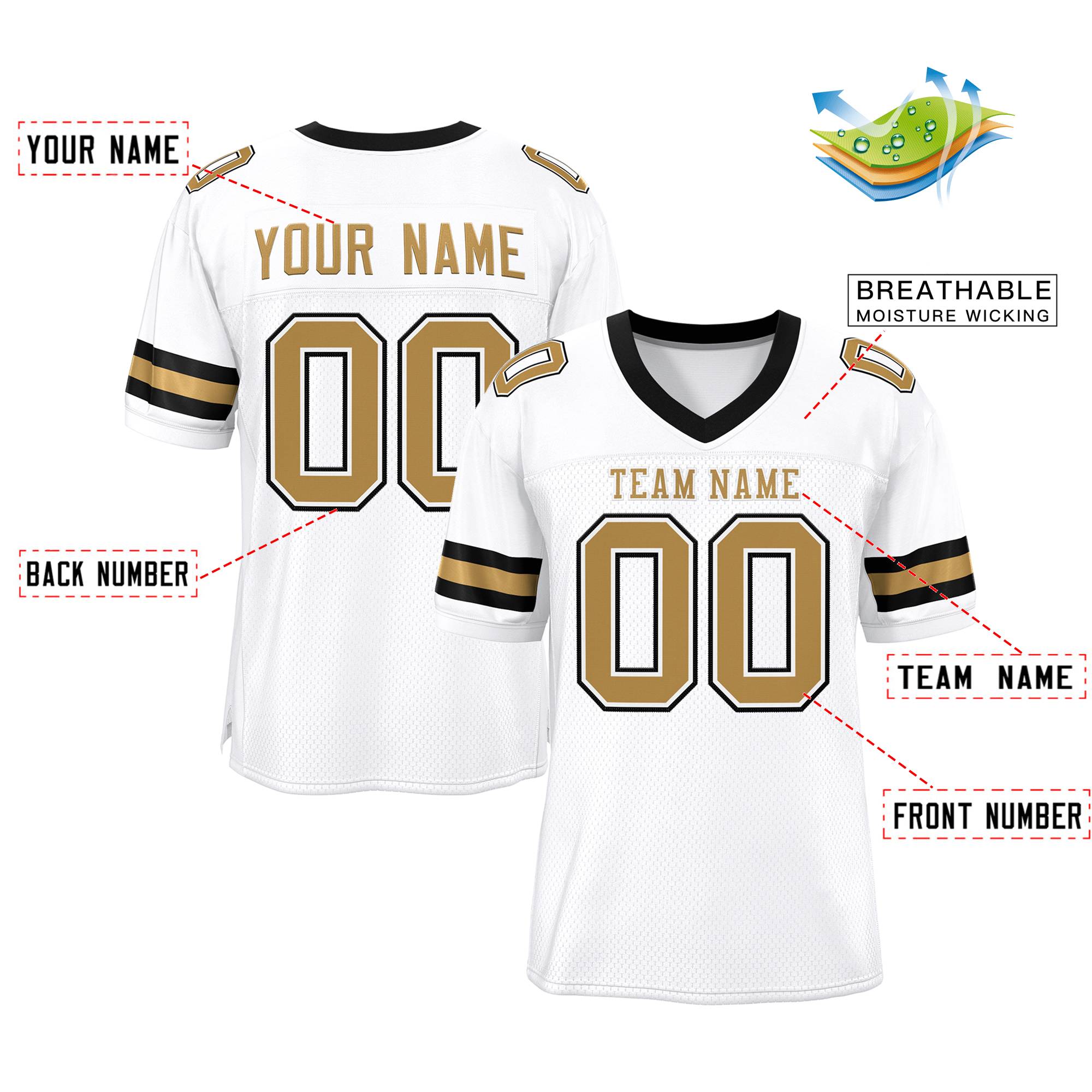 Custom Football Jersey Personalized Sports Uniform for Men Women Youth