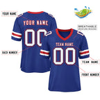 Custom Royal White-Red Classic Style Mesh Authentic Football Jersey