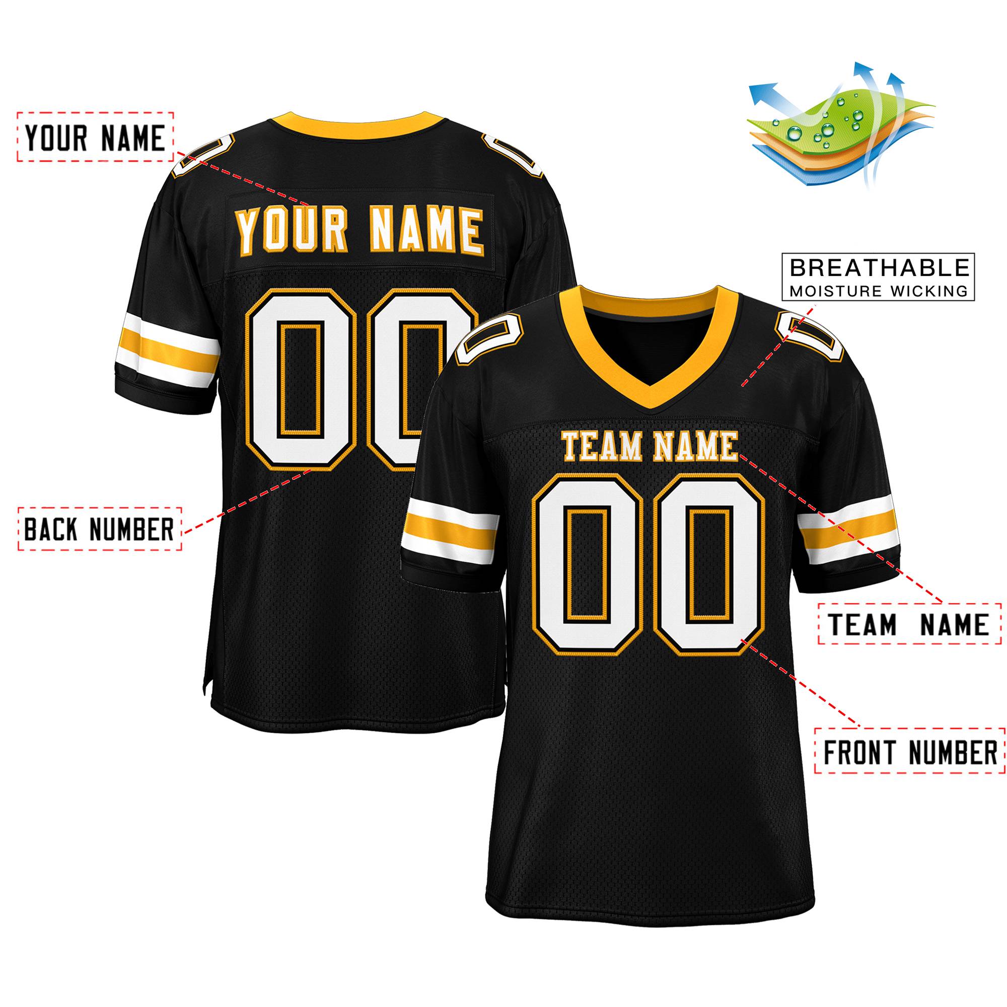 Custom Football Jersey Personalized Sports Uniform for Men Women Youth