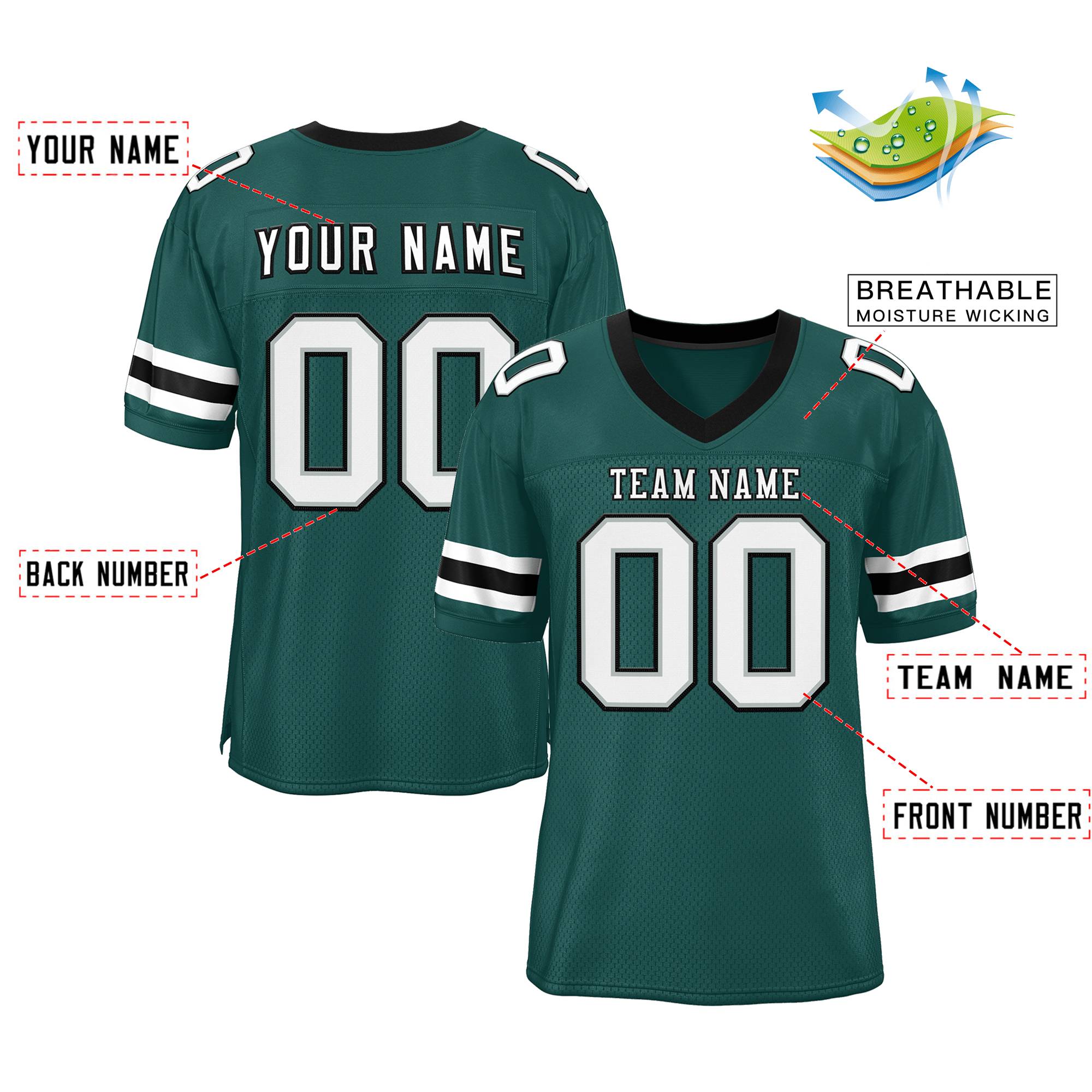 Custom Football Jersey Personalized Sports Uniform for Men Women Youth