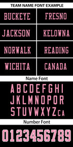 Custom Black Pink-White Classic Style Mesh Authentic Football Jersey