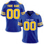 Custom Royal Gold-White Personalized Classic Mesh Authentic Football Jersey