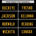 Custom Black White-Yellow Personalized Classic Mesh Authentic Football Jersey
