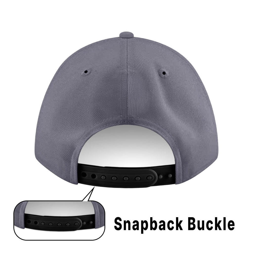 Custom White 3D Puff Embroidery Flat Embroidery Flat Eaves Sport Baseball Cap Design for Men/Women/Youth