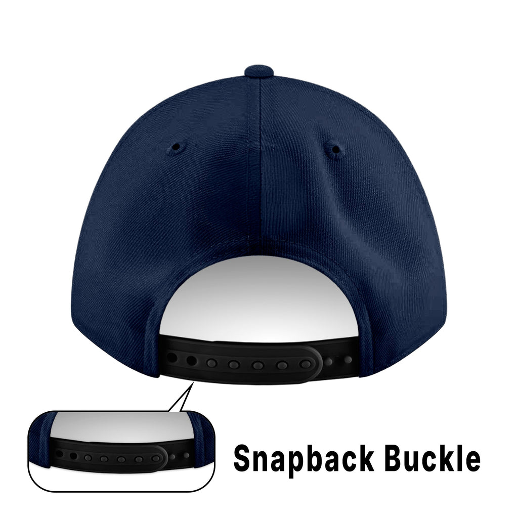 Custom White 3D Puff Embroidery Flat Embroidery Flat Eaves Sport Baseball Cap Design for Men/Women/Youth