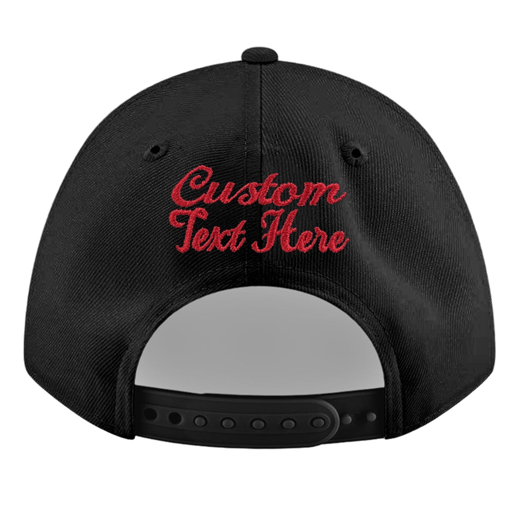 Custom Black 3D Puff Embroidery Flat Embroidery Casual Sport Baseball Cap