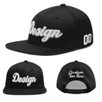 Custom Black 3D Puff Embroidery Flat Embroidery Casual Sport Baseball Cap
