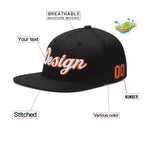 Custom Black 3D Puff Embroidery Flat Embroidery Casual Sport Baseball Cap