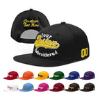 Custom Black 3D Puff Embroidery Flat Embroidery Casual Sport Baseball Cap