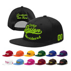 Custom Black 3D Puff Embroidery Flat Embroidery Casual Sport Baseball Cap