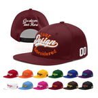 Custom Burgundy 3D Puff Embroidery Flat Embroidery Casual Sport Baseball Cap