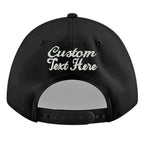 Custom Black 3D Puff Embroidery Flat Embroidery Casual Sport Baseball Cap