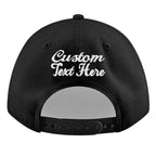 Custom Black 3D Puff Embroidery Flat Embroidery Casual Sport Baseball Cap