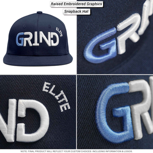 Custom Aqua 3D Puff Embroidery Flat Embroidery Casual Sport Baseball Cap
