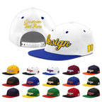 Custom White Royal Blue 3D Puff Embroidery Flat Embroidery Casual Sport Baseball Cap