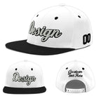 Custom White Black 3D Puff Embroidery Flat Embroidery Casual Sport Baseball Cap