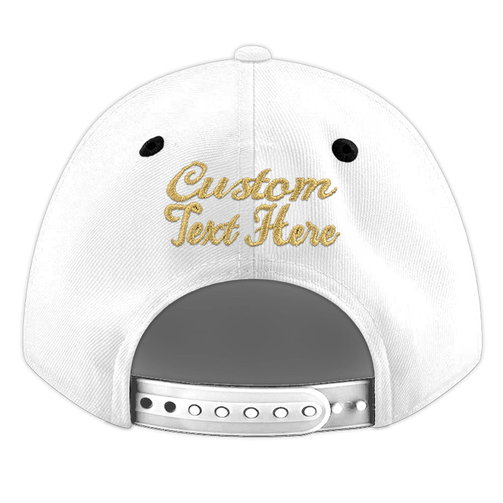 Custom White Black 3D Puff Embroidery Flat Embroidery Casual Sport Baseball Cap