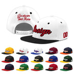 Custom White Black 3D Puff Embroidery Flat Embroidery Casual Sport Baseball Cap