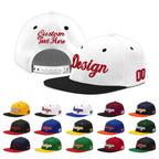 Custom White Black 3D Puff Embroidery Flat Embroidery Casual Sport Baseball Cap