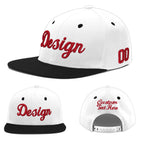 Custom White Black 3D Puff Embroidery Flat Embroidery Casual Sport Baseball Cap
