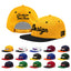 Custom Gold Black 3D Puff Embroidery Flat Embroidery Casual Sport Baseball Cap