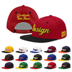 Custom Red Black 3D Puff Embroidery Flat Embroidery Casual Sport Baseball Cap