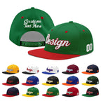 Custom Kelly Green Red 3D Puff Embroidery Flat Embroidery Casual Sport Baseball Cap