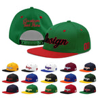 Custom Kelly Green Red 3D Puff Embroidery Flat Embroidery Casual Sport Baseball Cap