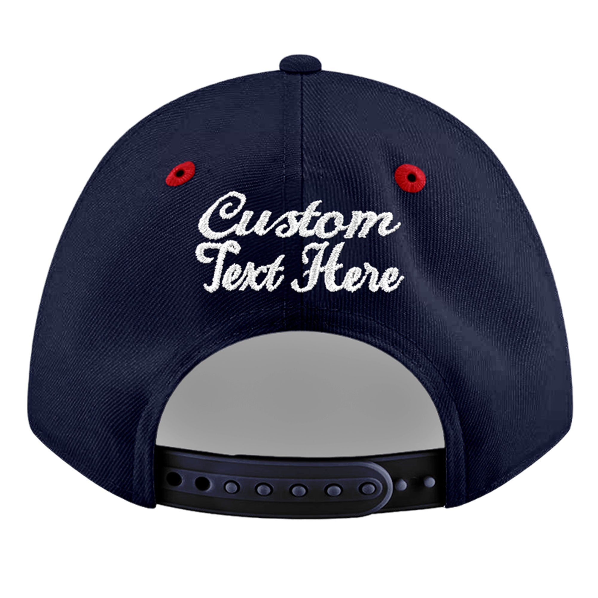 Custom Navy Red 3D Puff Embroidery Flat Embroidery Casual Sport Baseball Cap Secondary image