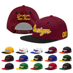 Custom Crimson Black 3D Puff Embroidery Flat Embroidery Casual Sport Baseball Cap