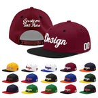 Custom Crimson Black 3D Puff Embroidery Flat Embroidery Casual Sport Baseball Cap