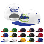 Custom White Royal Blue 3D Puff Embroidery Flat Embroidery Casual Sport Baseball Cap