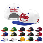 Custom White Royal Blue 3D Puff Embroidery Flat Embroidery Casual Sport Baseball Cap