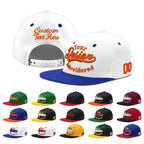 Custom White Royal Blue 3D Puff Embroidery Flat Embroidery Casual Sport Baseball Cap