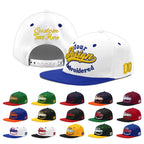 Custom White Royal Blue 3D Puff Embroidery Flat Embroidery Casual Sport Baseball Cap