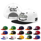 Custom White Black 3D Puff Embroidery Flat Embroidery Casual Sport Baseball Cap