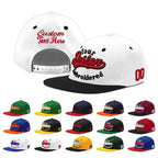 Custom White Black 3D Puff Embroidery Flat Embroidery Casual Sport Baseball Cap