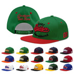 Custom Kelly Green Red 3D Puff Embroidery Flat Embroidery Casual Sport Baseball Cap