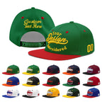 Custom Kelly Green Red 3D Puff Embroidery Flat Embroidery Casual Sport Baseball Cap