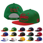 Custom Kelly Green Red 3D Puff Embroidery Flat Embroidery Casual Sport Baseball Cap