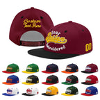 Custom Crimson Black 3D Puff Embroidery Flat Embroidery Casual Sport Baseball Cap