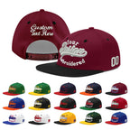 Custom Crimson Black 3D Puff Embroidery Flat Embroidery Casual Sport Baseball Cap